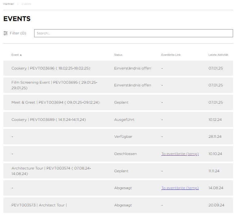 Startseite Events